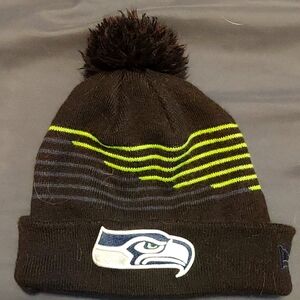 Black Seattle Seahawks Beanie